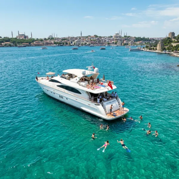 Istanbul Swimming & Bosphorus Cruise Tour with Milana Boat (Lunch Included)